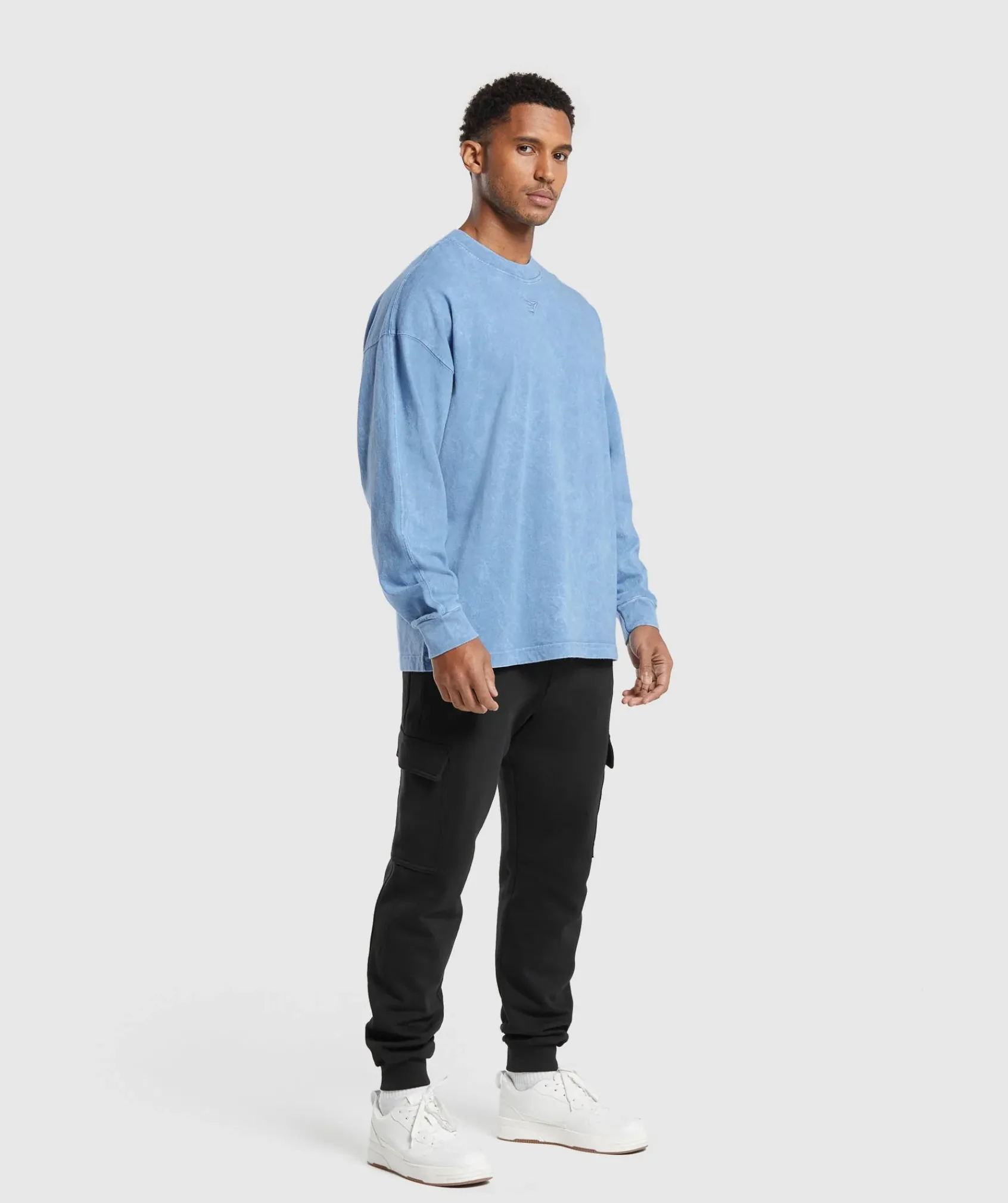 Heren Gymshark T-shirts*Rest Day Washed Long Sleeve T-Shirt