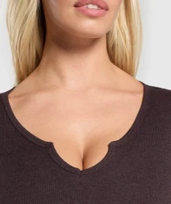 DAMES Gymshark Croptops*Rib Long Sleeve Top