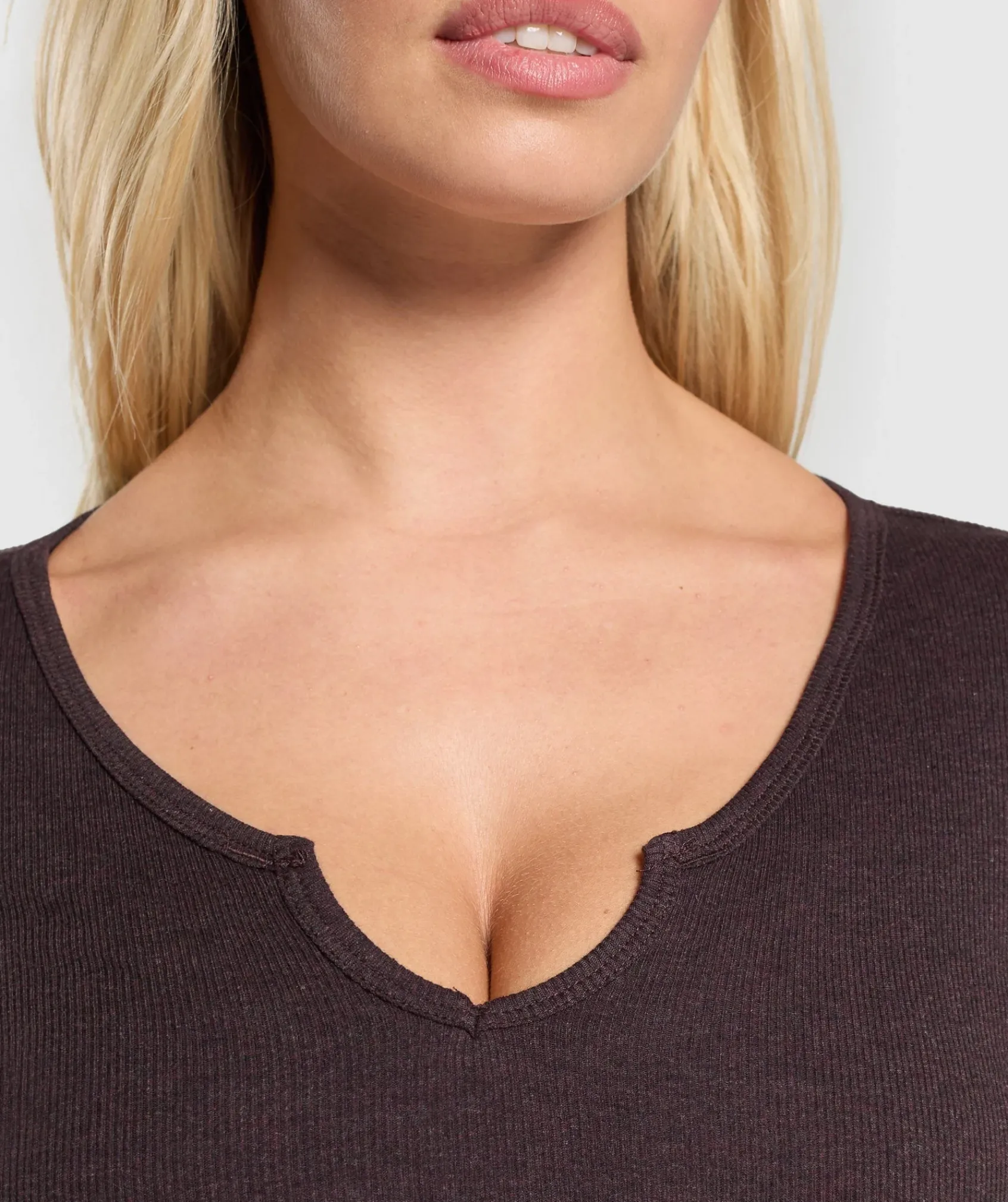 DAMES Gymshark Croptops*Rib Long Sleeve Top