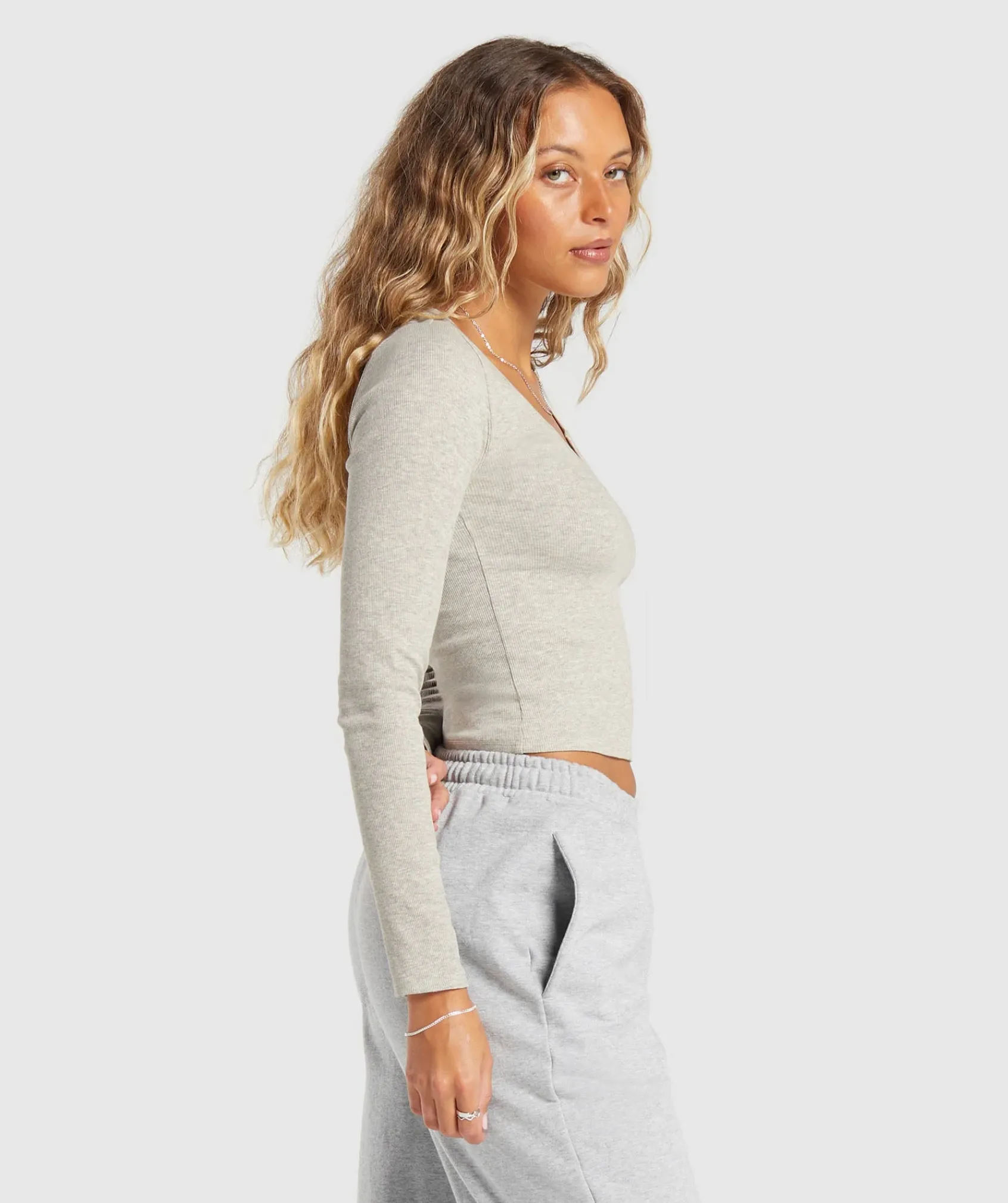 DAMES Gymshark Ondergoed|Dames Ondergoed*Rib Long Sleeve Top
