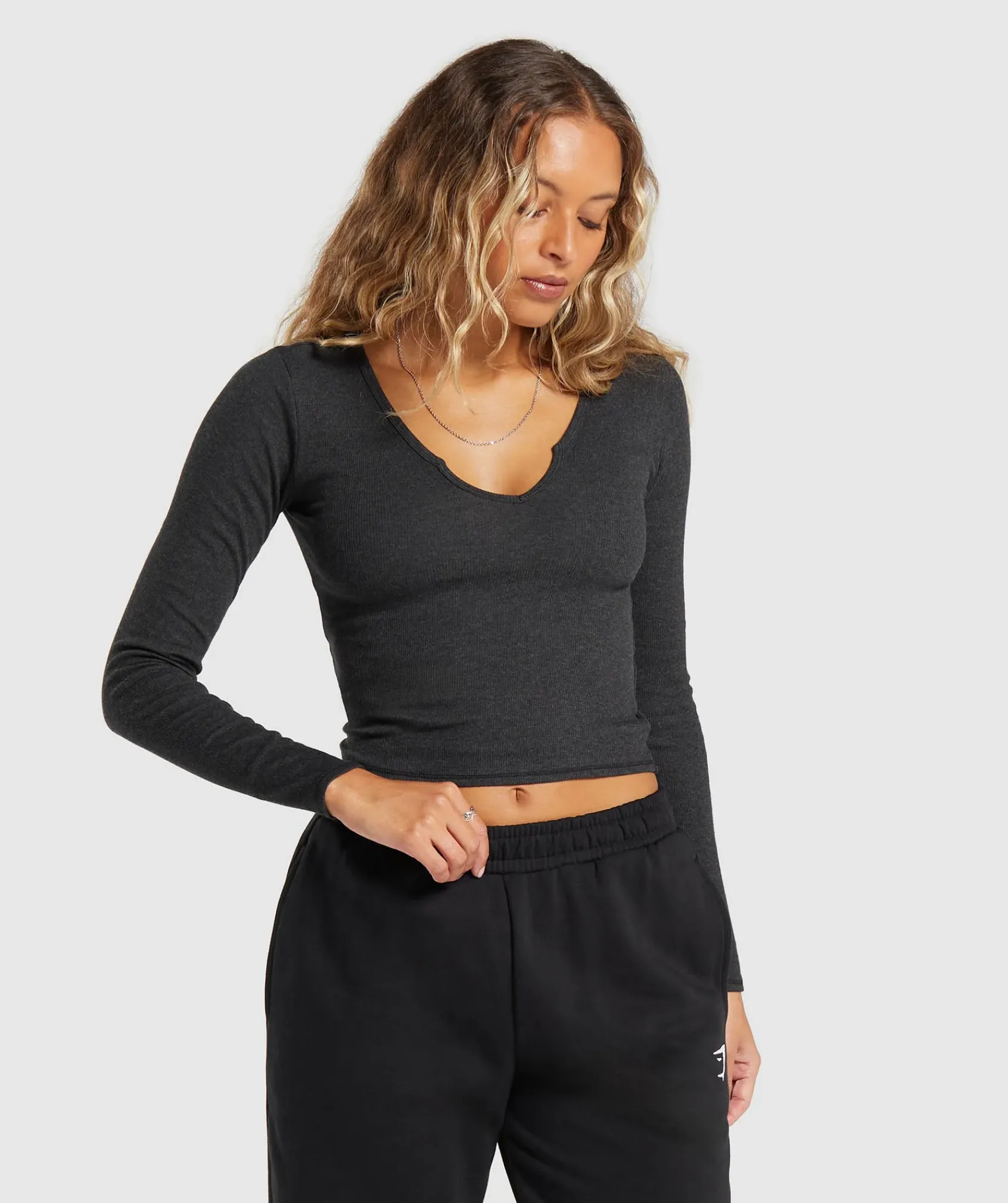 DAMES Gymshark Ondergoed|Dames Ondergoed*Rib Long Sleeve Top