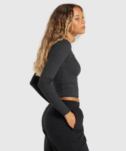 DAMES Gymshark Ondergoed|Dames Ondergoed*Rib Long Sleeve Top