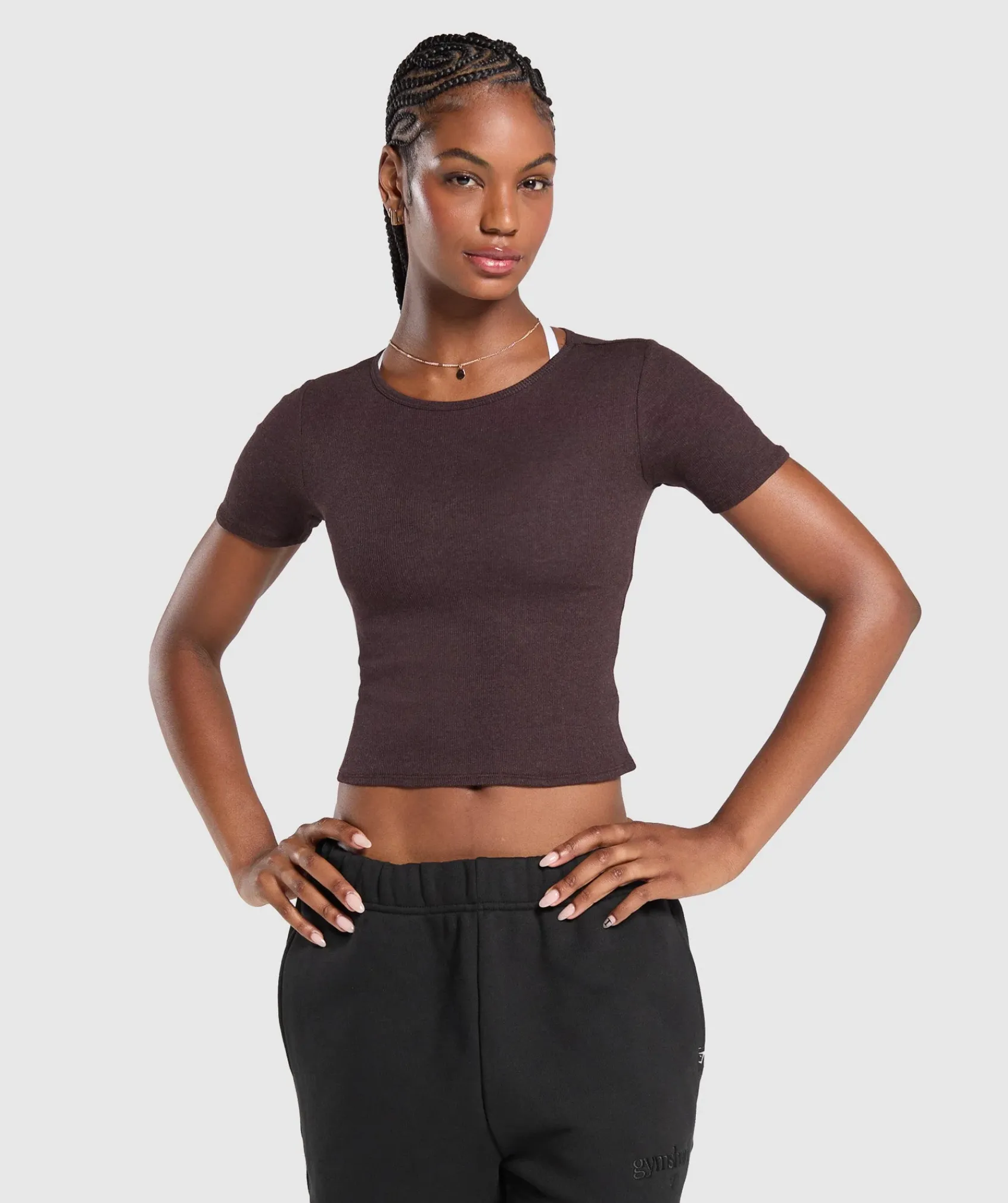 DAMES Gymshark T-shirts*Rib T-Shirt