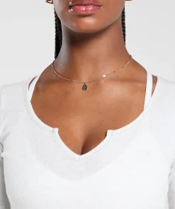 DAMES Gymshark T-shirts*Ribbed Cotton Long Sleeve Bodysuit