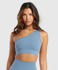 DAMES Gymshark Sport-bh's*Ribbed Cotton Seamless One Shoulder Bra