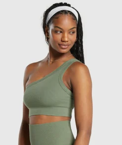 DAMES Gymshark Sport-bh's*Ribbed Cotton Seamless One Shoulder  Bra