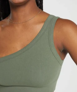 DAMES Gymshark Sport-bh's*Ribbed Cotton Seamless One Shoulder  Bra