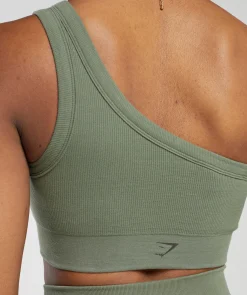 DAMES Gymshark Sport-bh's*Ribbed Cotton Seamless One Shoulder  Bra
