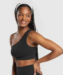 DAMES Gymshark Sport-bh's*Ribbed Cotton Seamless One Shoulder Bra