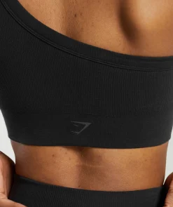 DAMES Gymshark Sport-bh's*Ribbed Cotton Seamless One Shoulder Bra