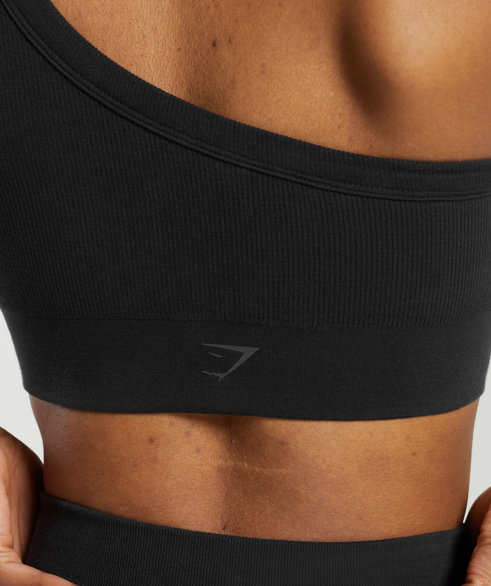 DAMES Gymshark Sport-bh's*Ribbed Cotton Seamless One Shoulder Bra
