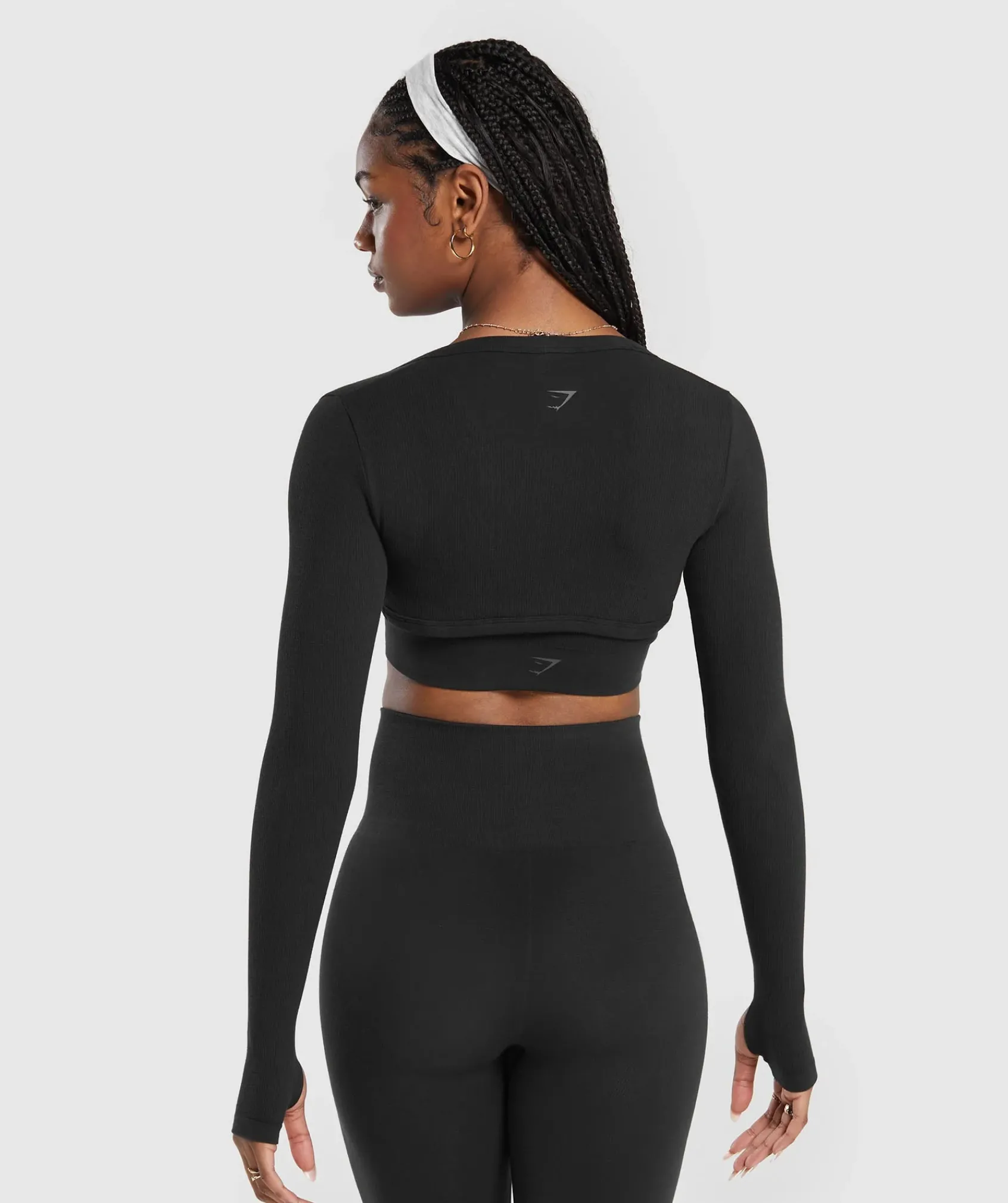 DAMES Gymshark T-shirts*Ribbed Cotton Seamless Shrug