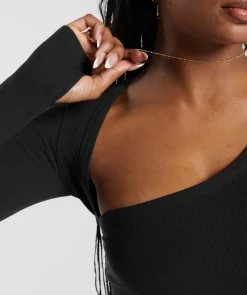 DAMES Gymshark T-shirts*Ribbed Cotton Seamless Shrug