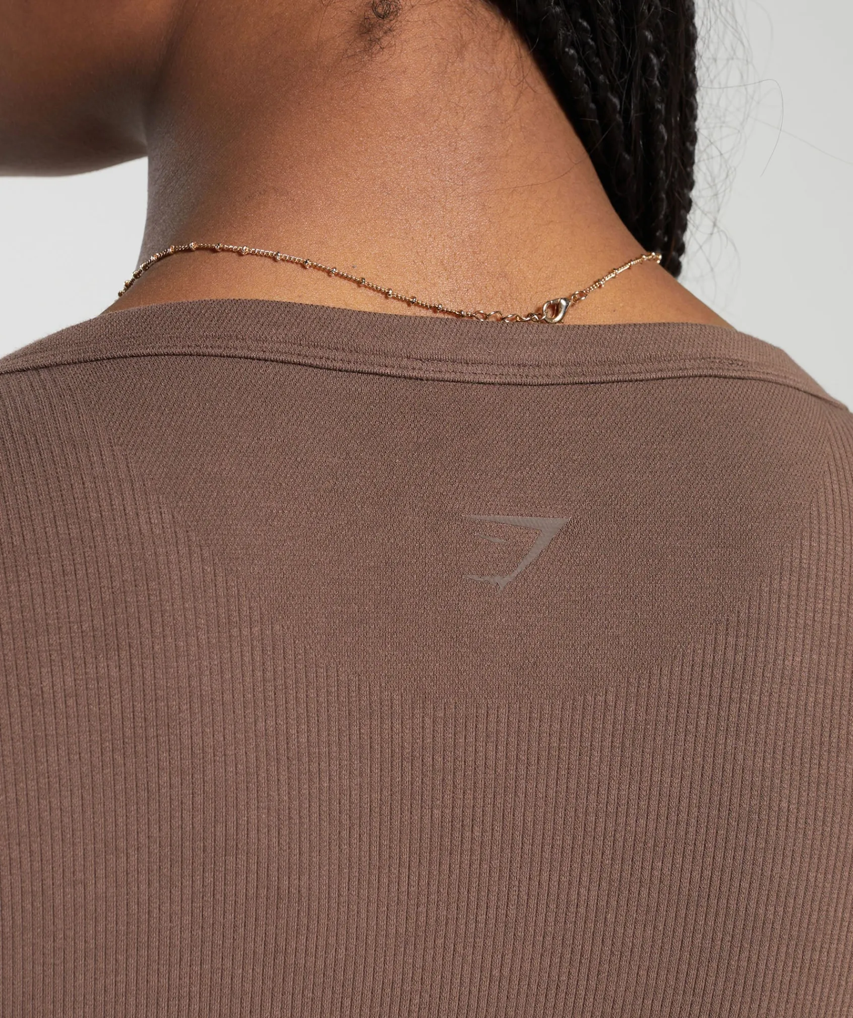 DAMES Gymshark T-shirts*Ribbed Cotton Seamless Shrug