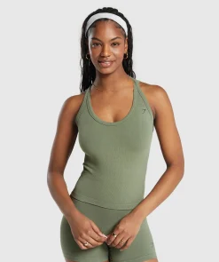 DAMES Gymshark Tanktops|T-shirts*Ribbed Cotton Seamless Tank