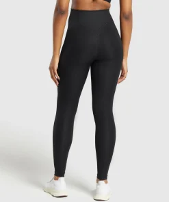 DAMES Gymshark Leggings|Zwarte Leggings*Ribbed Legging