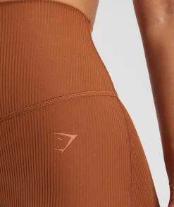 DAMES Gymshark Bedekkende Sportkleding|Leggings*Ribbed Leggings