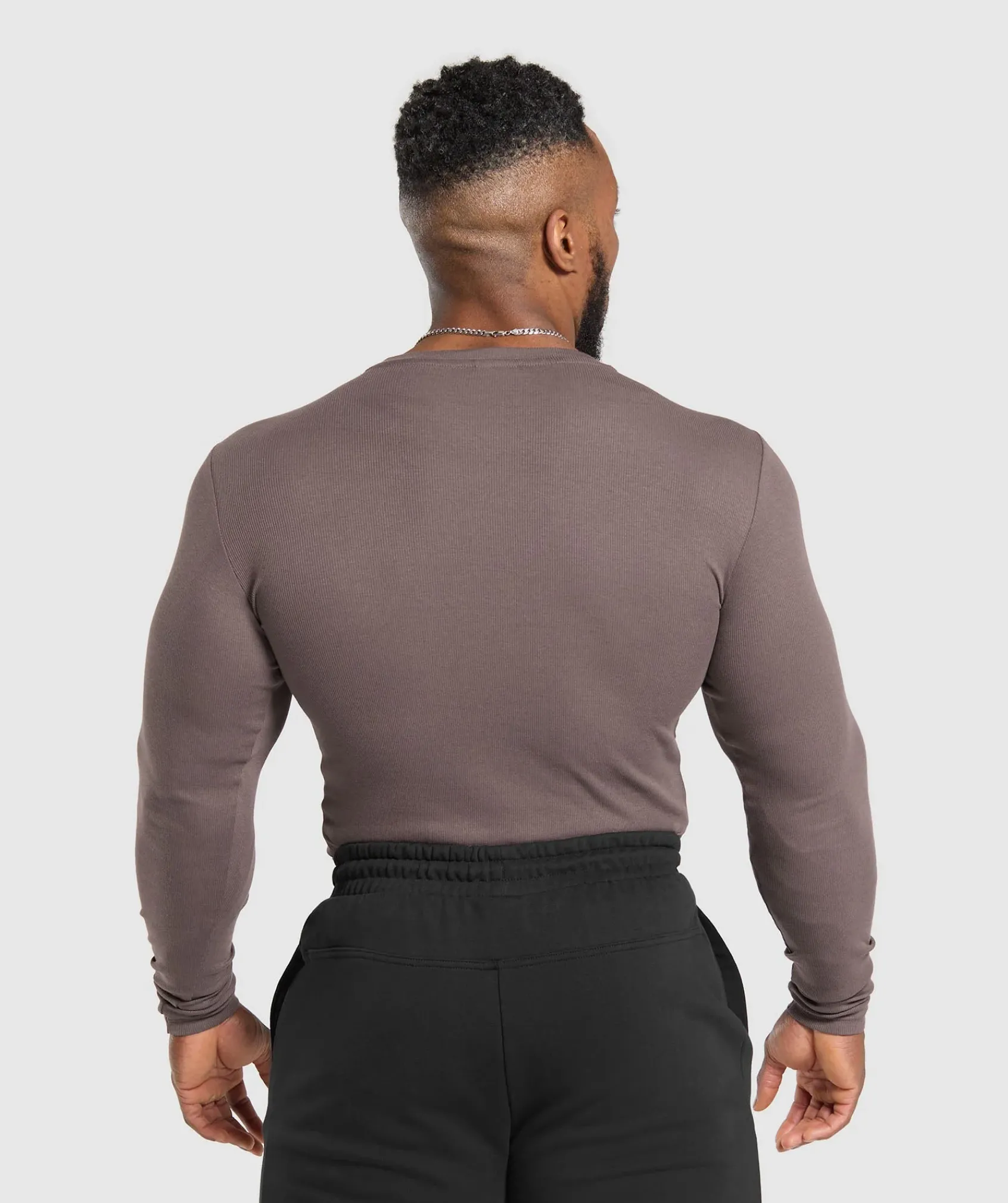 Heren Gymshark T-shirts*Ribbed Long Sleeve T-Shirt
