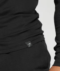 Heren Gymshark Ondergoed & Basics|Heren Ondergoed*Ribbed Long Sleeve T-Shirt