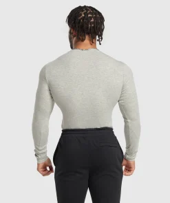 Heren Gymshark T-shirts*Ribbed Long Sleeve T-Shirt