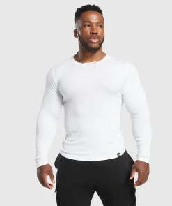 Heren Gymshark Ondergoed & Basics|Heren Ondergoed*Ribbed Long Sleeve T-Shirt
