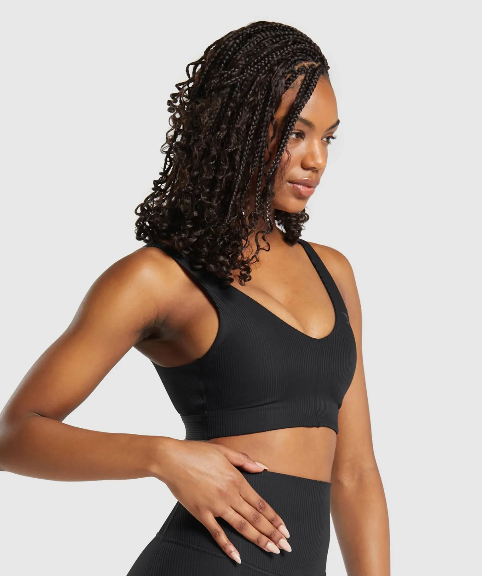 DAMES Gymshark Bedekkende Sportkleding|Sport-bh's*Ribbed Sports Bra