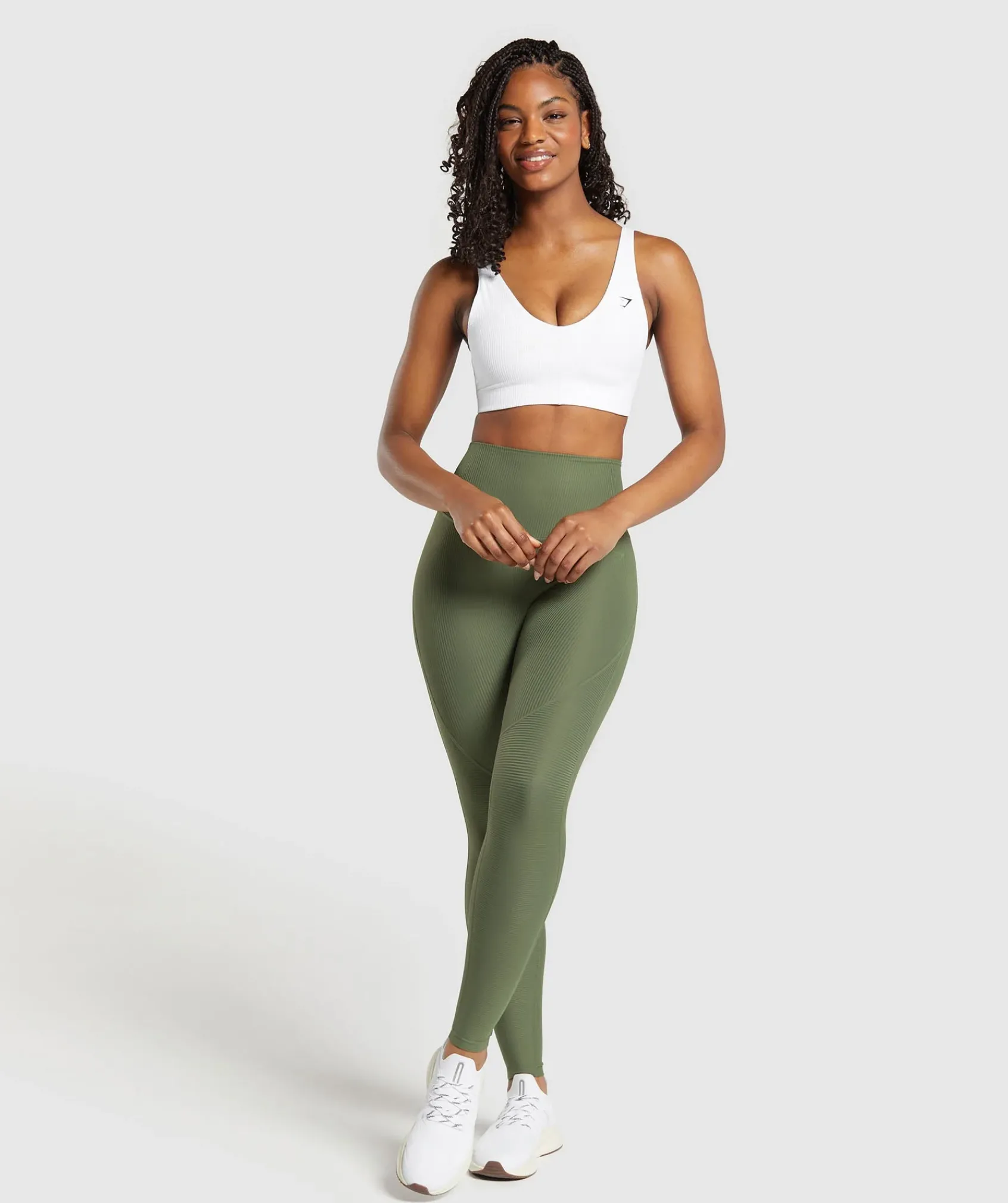 DAMES Gymshark Bedekkende Sportkleding|Sport-bh's*Ribbed Sports Bra