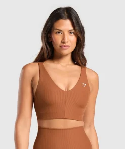 DAMES Gymshark Bedekkende Sportkleding|Sport-bh's*Ribbed Sports Bra
