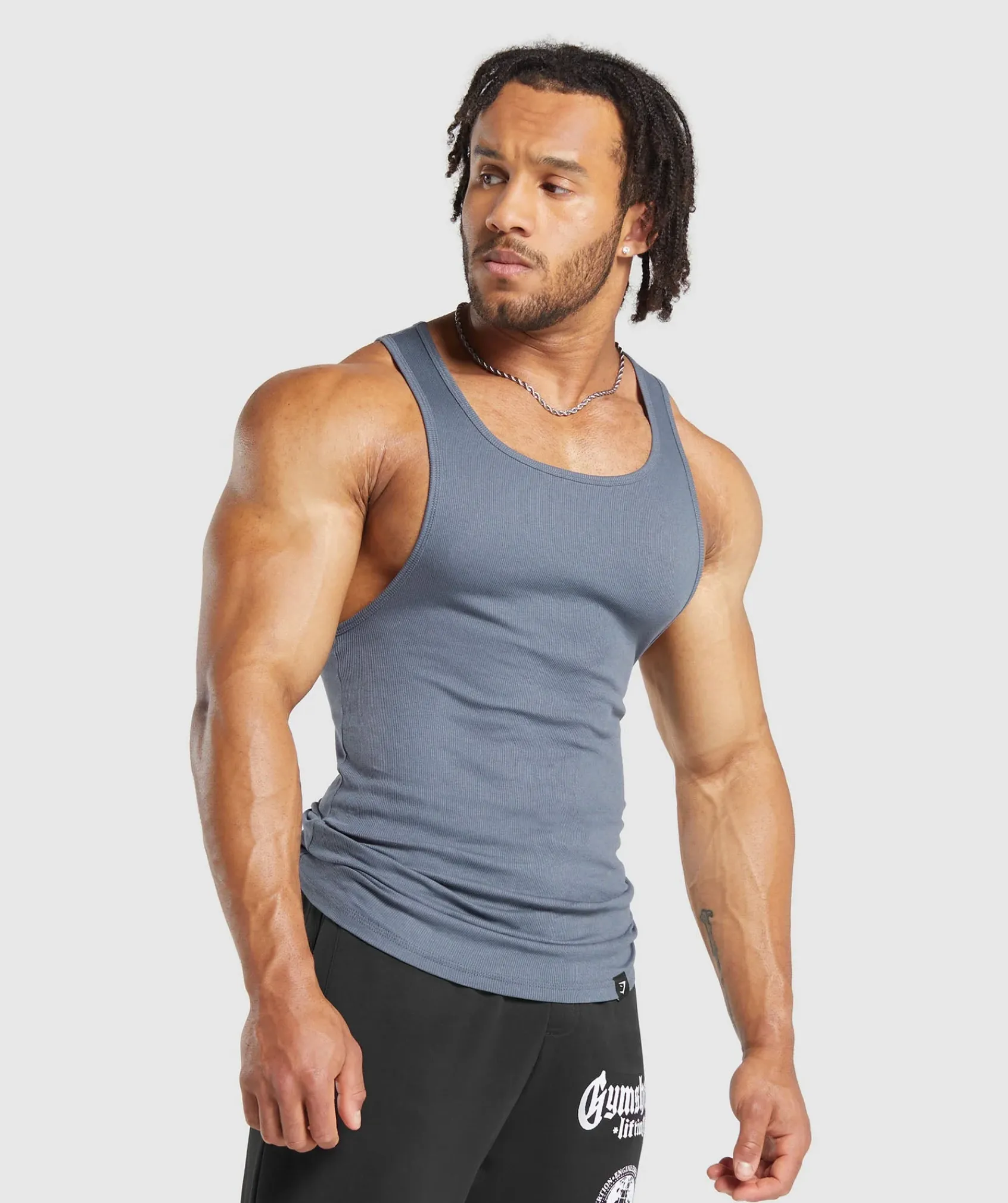 Heren Gymshark Tanktops*Ribbed Tank 3PK