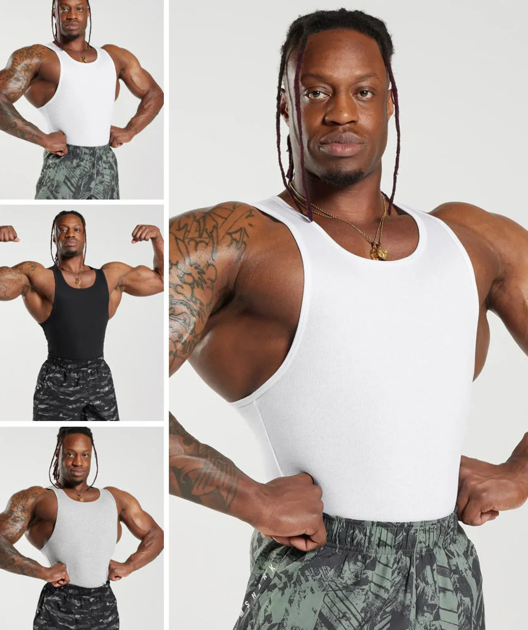 Heren Gymshark Ondergoed & Basics|Heren Ondergoed*Ribbed Tank 3pk