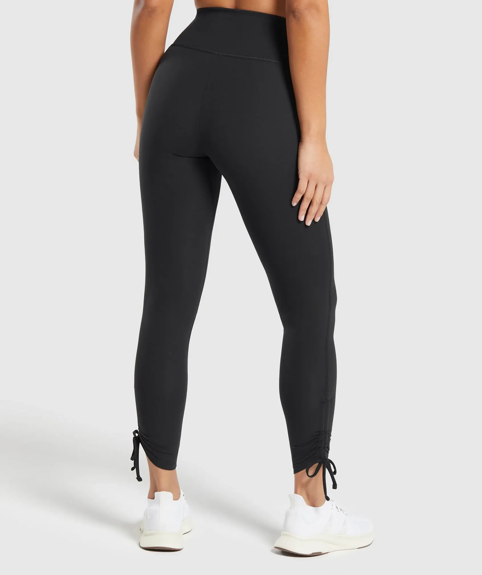 DAMES Gymshark Leggings|Zwarte Leggings*Ribbon Ankle Leggings