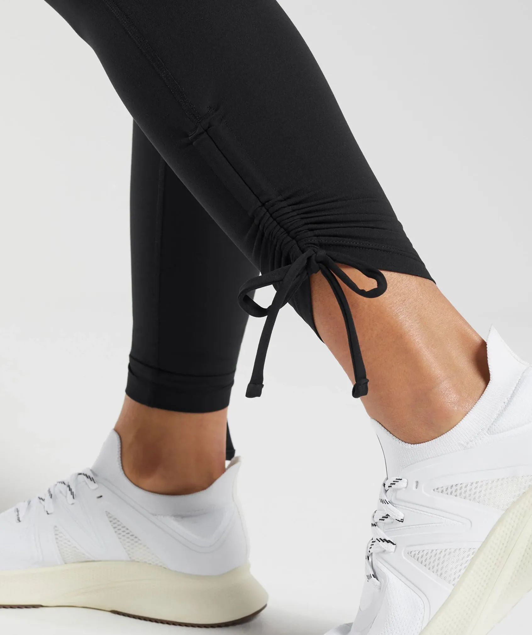 DAMES Gymshark Leggings|Zwarte Leggings*Ribbon Ankle Leggings