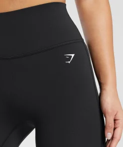 DAMES Gymshark Leggings|Zwarte Leggings*Ribbon Ankle Leggings