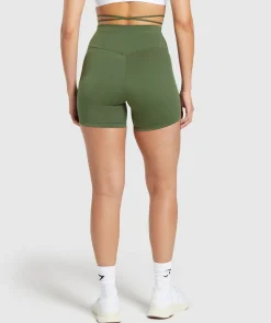 DAMES Gymshark Shorts*Ribbon Tie Waisted Short