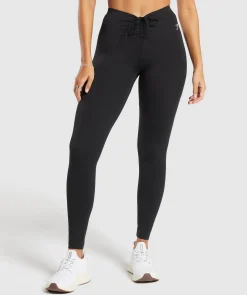 DAMES Gymshark Leggings|Zwarte Leggings*Ruche Leggings