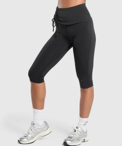 DAMES Gymshark Leggings*Ruched Capri Leggings