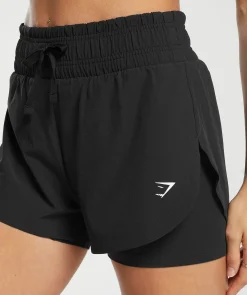 DAMES Gymshark Shorts*Running 2 In 1 Shorts