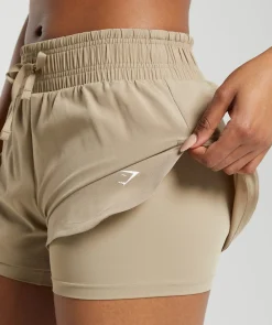 DAMES Gymshark Shorts*Running 2 In 1 Shorts