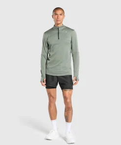 Heren Gymshark Sportjacks|Hoodies & Truien*Running 1/4 Zip