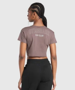 DAMES Gymshark Croptops|T-shirts*Running Graphic Crop Top