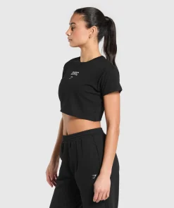 DAMES Gymshark Croptops|T-shirts*Running Graphic Crop Top
