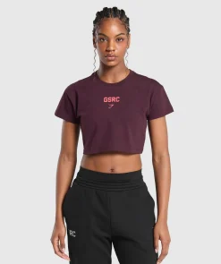 DAMES Gymshark Croptops|T-shirts*Running Graphic Crop Top