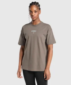 DAMES Gymshark T-shirts*Running Graphic Oversized T-Shirt