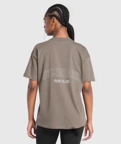 DAMES Gymshark T-shirts*Running Graphic Oversized T-Shirt