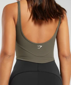 DAMES Gymshark Croptops|Tanktops*Scoop Back Crop Tank