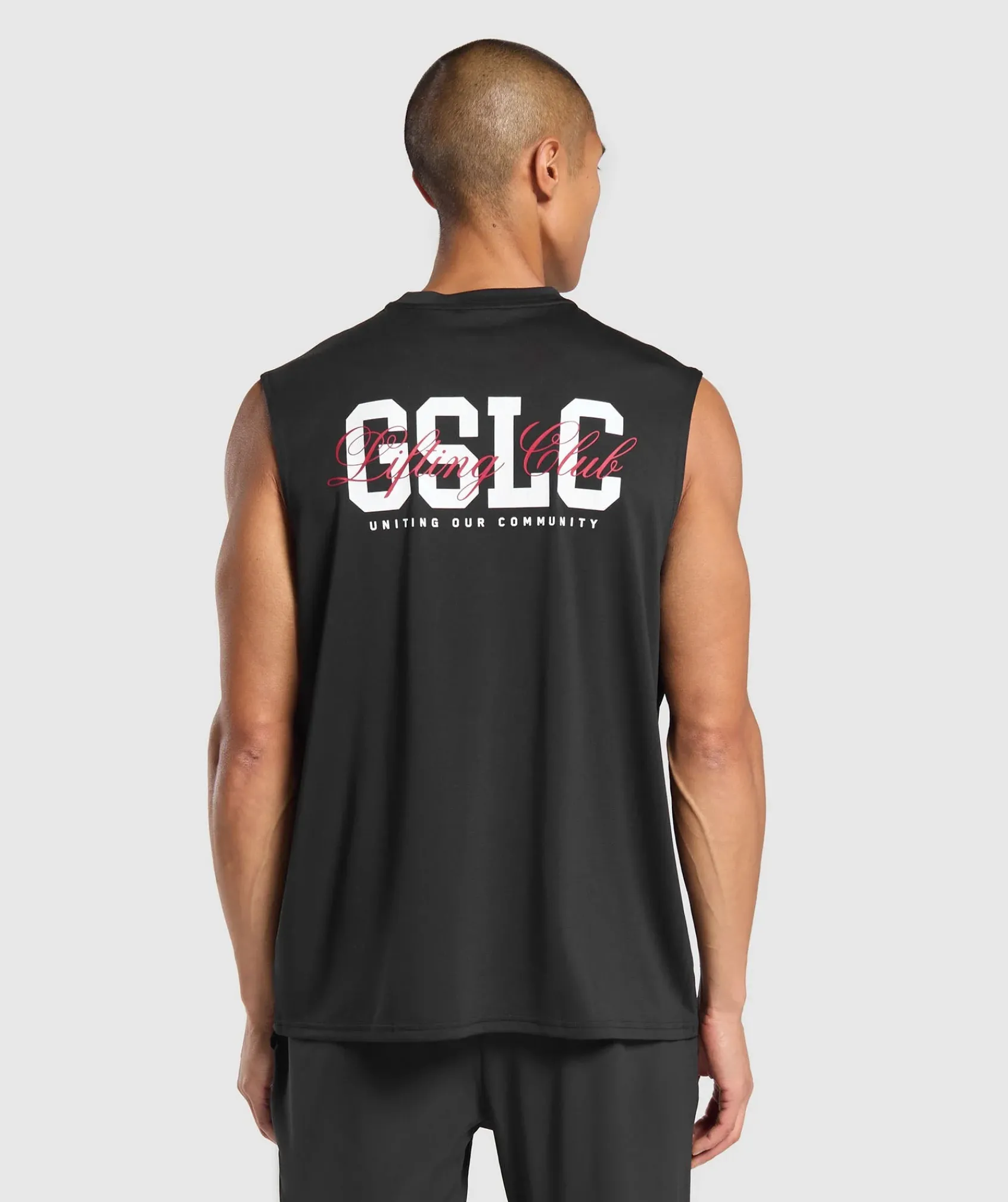 Heren Gymshark Tanktops|T-shirts*Script Graphic Cut Off Tank