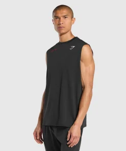 Heren Gymshark Tanktops|T-shirts*Script Graphic Cut Off Tank