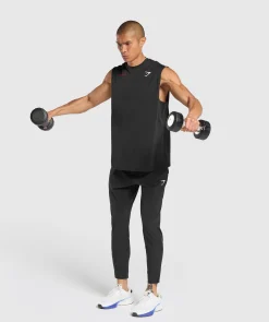 Heren Gymshark Tanktops|T-shirts*Script Graphic Cut Off Tank