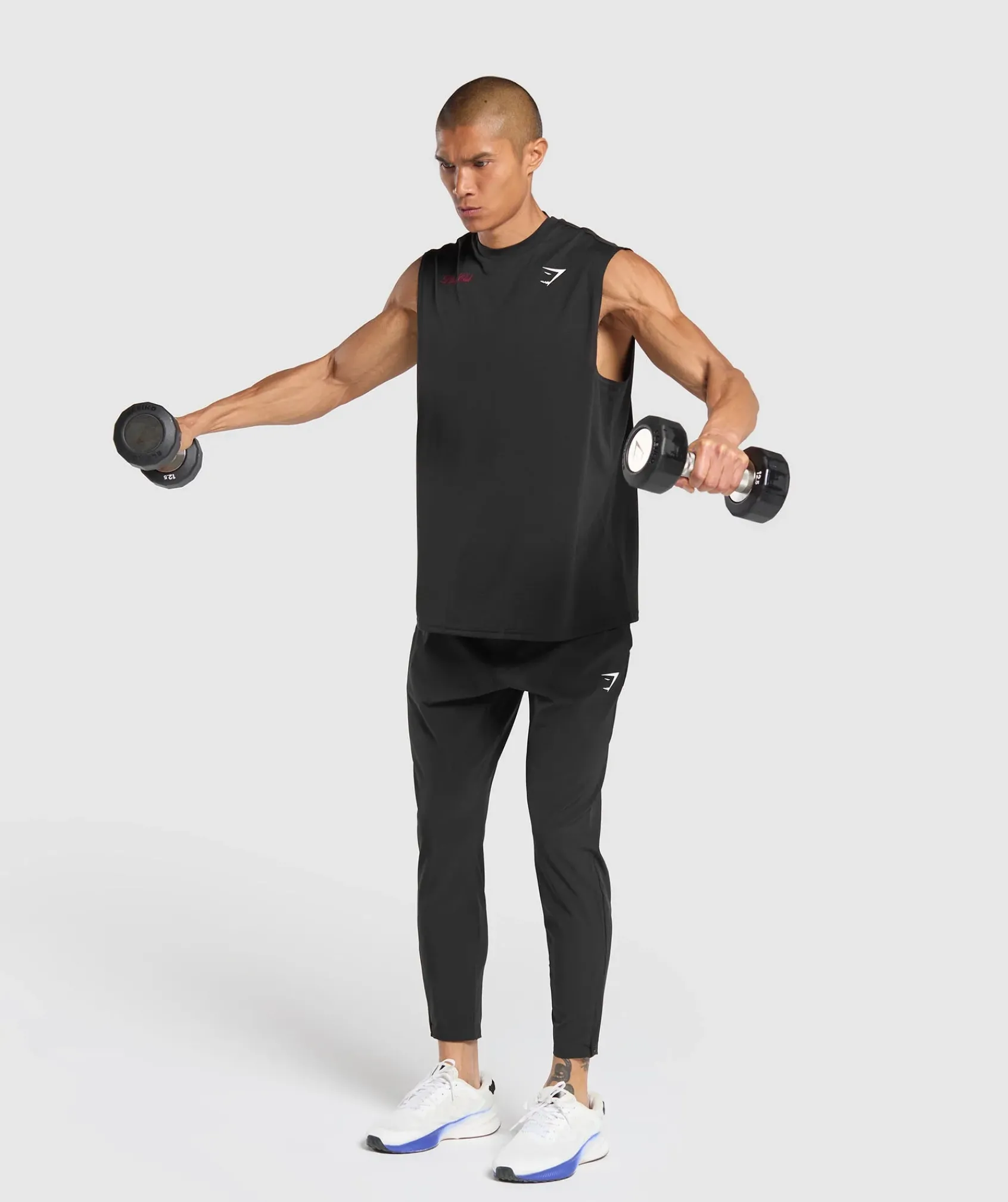 Heren Gymshark Tanktops|T-shirts*Script Graphic Cut Off Tank