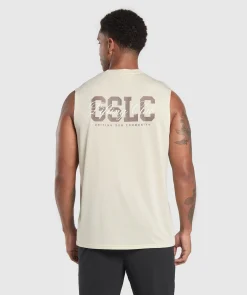 Heren Gymshark Tanktops|T-shirts*Script Graphic Cut Off Tank